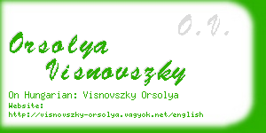 orsolya visnovszky business card
